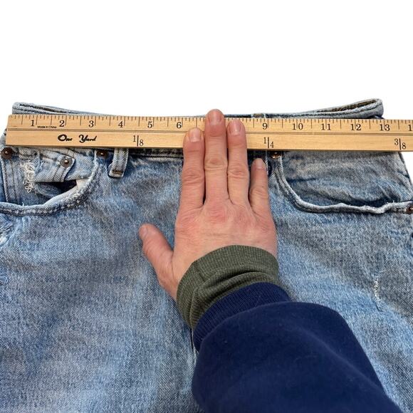 Abercrombie & Fitch Jeans Womens 6 Blue Acid Wash The Mom High Rise Curve Love - Picture 7 of 10